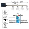 ShineU - Cadena de luces solares impermeables para exteriores, 30