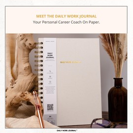Daily Work Journal – Quarterly Undated Planner with 85 Guided Prompts for Career Coaching, Productivity & Goal Setting – 3-Month Planner for Professionals, Students & Entrepreneurs