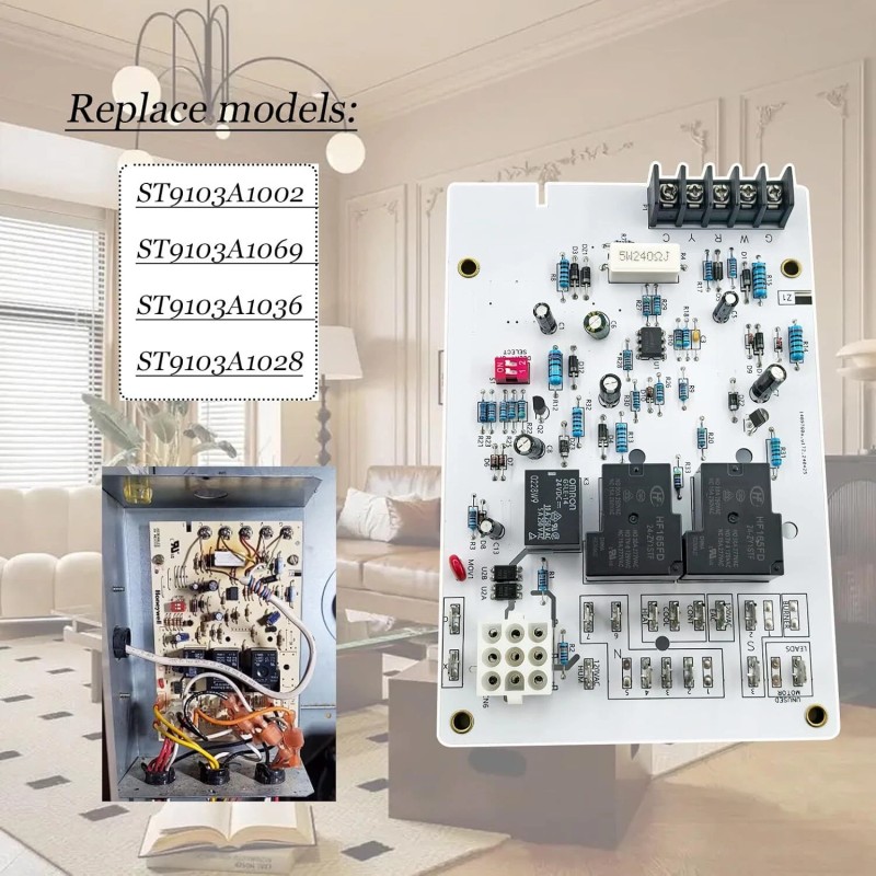 Unbranded ST9103A1002 Replacement Electronic Fan Timer for Oil Furnace Applications
