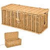 Trendecor Rattan Cable Management Box, 33x13.5x13cm Hand Woven Cable Box