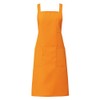 KAZEN Kazen Bib Apron, APK499-4 (Orange), Free