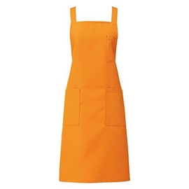 KAZEN Kazen Bib Apron, APK499-4 (Orange), Free
