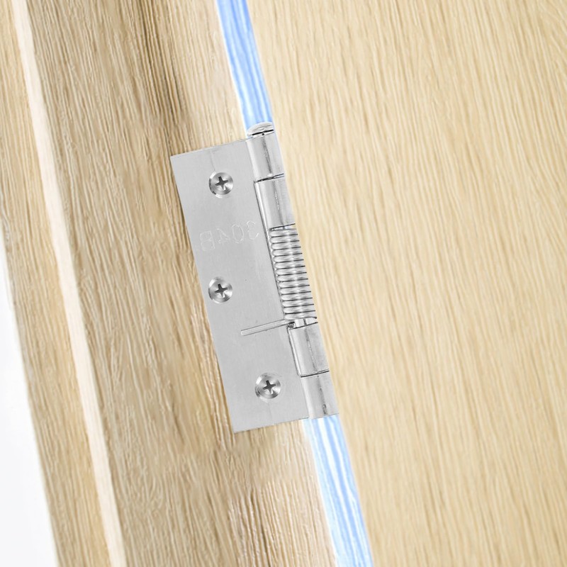 Operitacx 2pcs Stainless Steel Self Closing Door Hinges Durable Replacement