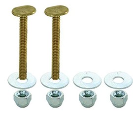 EZ-FLO 1/4 Inch x 2-1/4 Inch Closet Bolt Set, Brass Plated, 40027