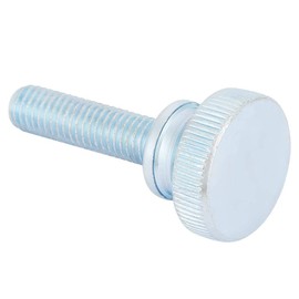 Pack of 10 M8 Knurled Screws Galvanised Carbon Steel Hand Screw Flat Knurled Head Screws Accessories (M8 x 25 (10 Pieces)