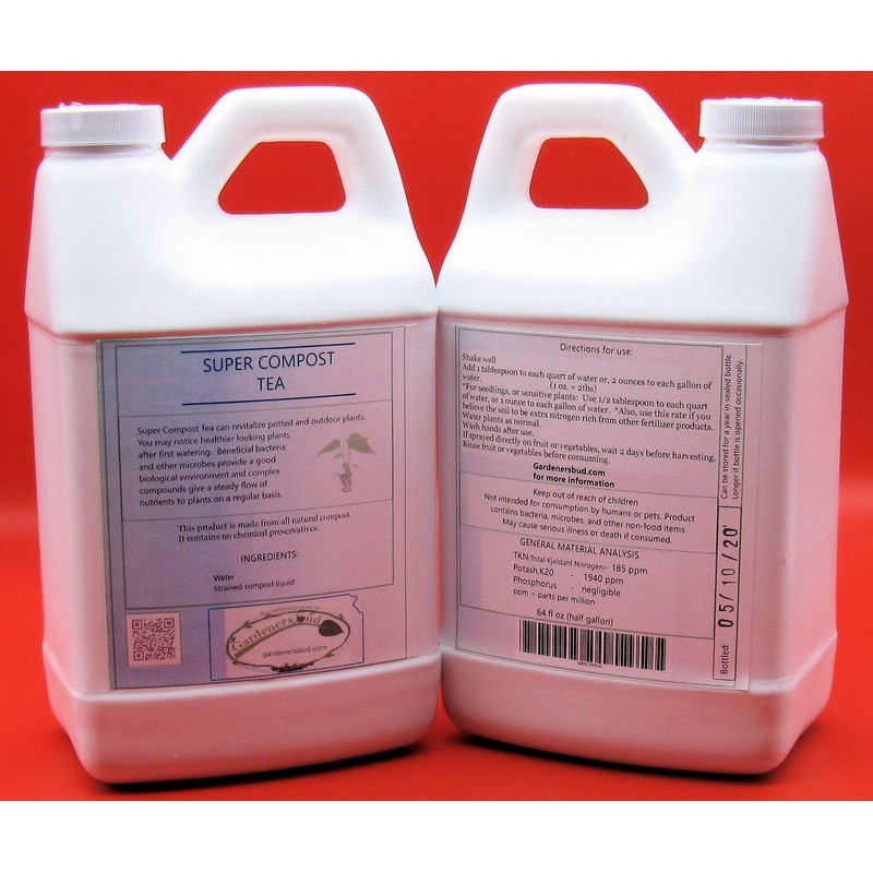 Super Compost Tea (128 oz - 1 Gallon, in Two