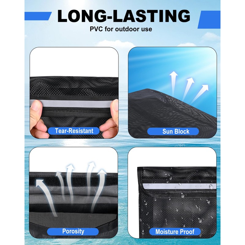 PLOZANO Closable Boat Storage Bag with Lid, Reflective Strong Adhesive