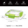 Starfrit Easy Lunch Square Sandwich Container - 16oz/473ml - Airtight