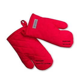 Ross - Barbecue / Oven Glove - Red - 100% Cotton - Pack of 1