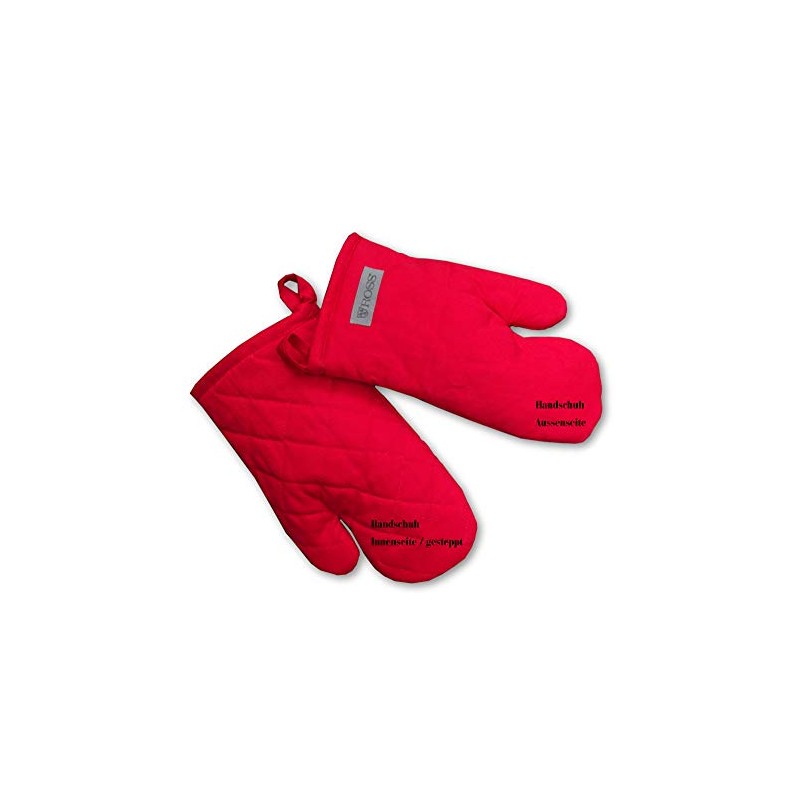Ross - Barbecue / Oven Glove - Red - 100%