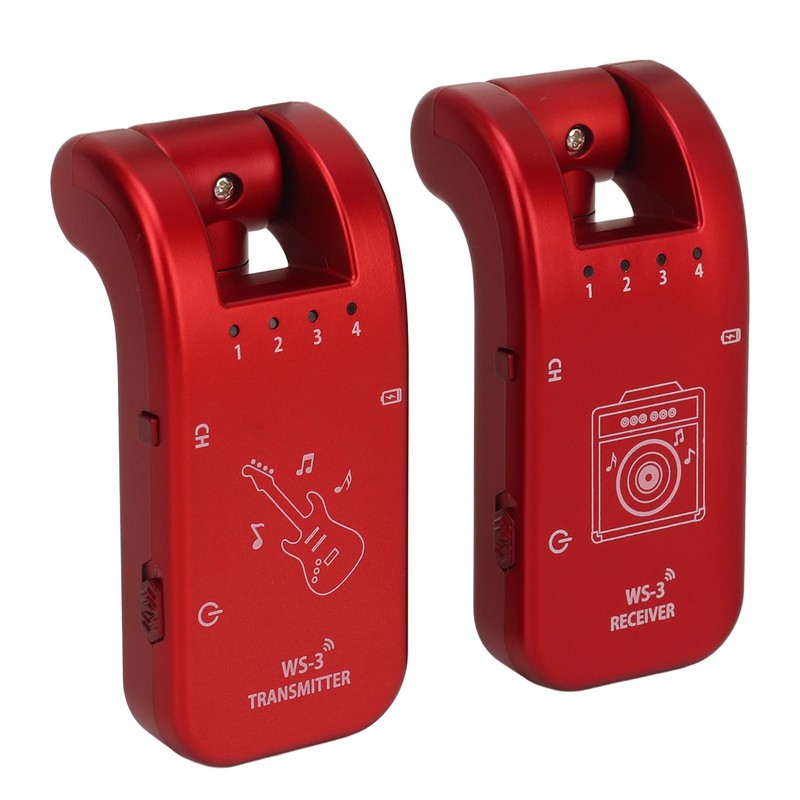 Wireless Guitar Transmitter Receiver Audio Transmission Upgraded USB Rechargeable Battery