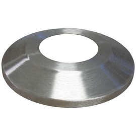 Flagpole Flash Collar Base - Satin Silver Aluminum - Standard Profile Collar - Multiple Sizes - Flag Pole Hardware - Made in The USA (Fits 5’’ Diameter)