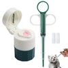 Duuclume 2 Pcs Pets Pill Shooter & Pill Crusher and Cutter, Pet Piller Gun for Tablets, Pet Medical Feeding Dispenser Soft Tip Syringe for Cats & Dogs, Portable Pill Splitter Multifunction Pill Box