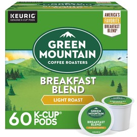 Green Mountain Coffee Roasters Breakfast Blend, Keurig Single Serve K-Cup Pods, Light Roast Coffee, 60 Count, (6 Packs of 10)