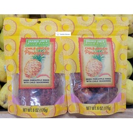Trader Joe’s Dried Fruit Chile Spiced Pineapple 6oz 170g (Two Bags)