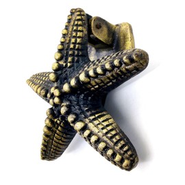 Star Fish Antique Finish Door Knocker - cast Iron Door Hardware - Elegant Design Solid Cast Iron Door Knockers with Strike Plate Decorative Hardware for Doors.
