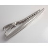 Tie Clip Short 5.8 cm Silver Matte Shiny Including Gift