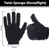 Curling Sponge Glove with Hair Twist Comb for Natural Curls