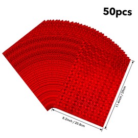 Briartw 50 Sheets Red Gemstone Toner Reactive Foil - Per Sheet 20x29cm (7.9 x 11.4 inch)- Metallic Finish for Laser Printers & Laminators - Ideal for Printing,Cardmaking,Scrapbooking,DIY Projects