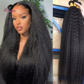 Natual Indian Human Hair Bundles 100% Human Hair Extension, Raw Natural Hairstyle: Straight, color: Black, Stretched Length: 22"