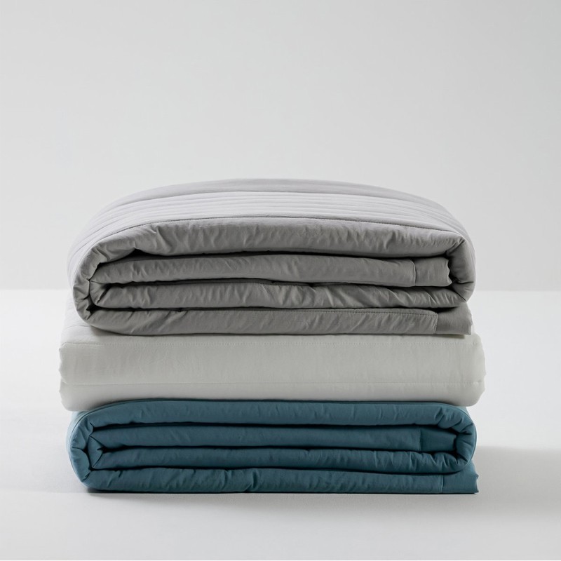 JAJU [JAJU] Cotton Washing Pigment Reversible Pad_SS_Teal Blue