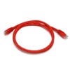 PIMFG 1ft Cat6 Ethernet Network Crossover Cable, Molded - Red