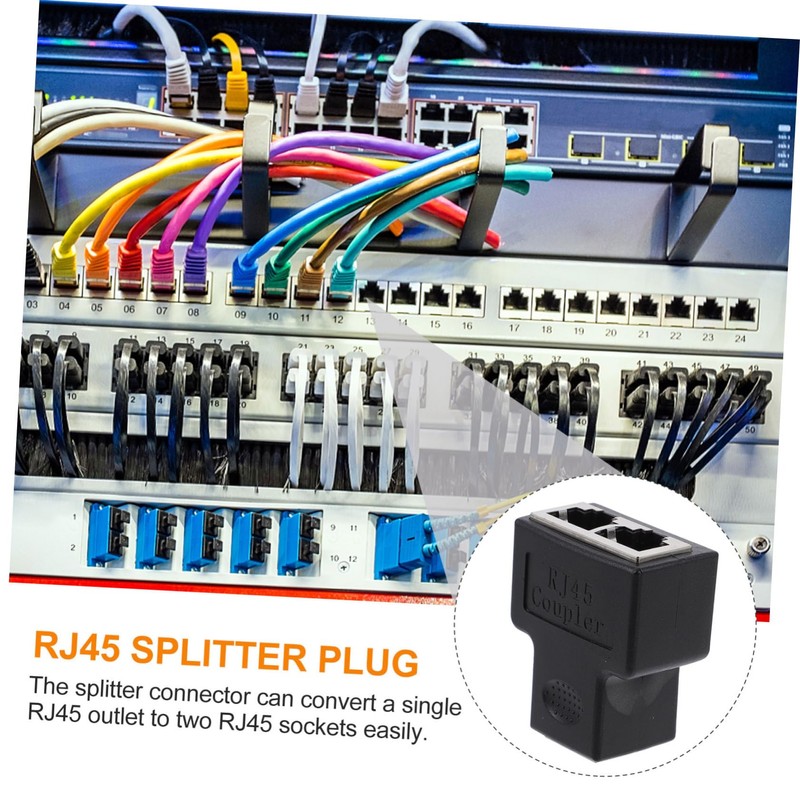 Operitacx 2pcs Ethernet Socket Splitter Adapter Network Connector for Dual