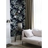 HAOKHOME 93042-3 Peel and Stick Wallpaper Black/Grey Eucalyptus Leaf Floral