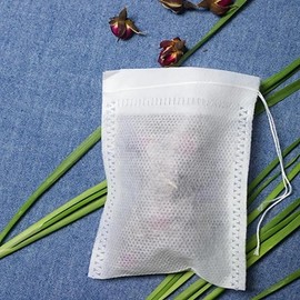 100pcs Non-woven Fabric Disposable Tea Filter Bag, Clear Drawstring Tea Bag, Empty Tea Infuser Bags For Loose Leaf Tea, Coffee, Spice, Herbs
