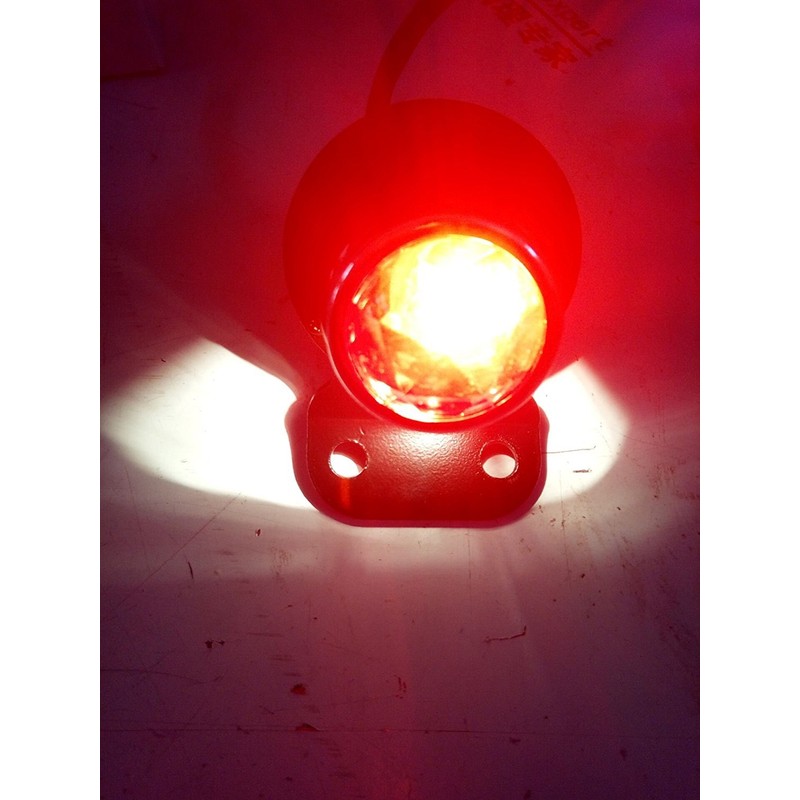 TASWK 1" Round Motorcycle Brake Tail Light for Yamaha Suzuki