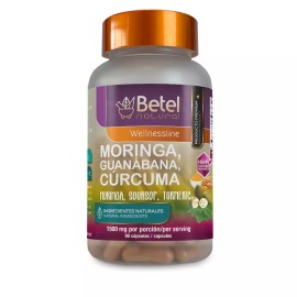 Betel Natural Premium Organic Moringa Guanabana and Curcuma by Betel Natural  3 in 1 Superfood