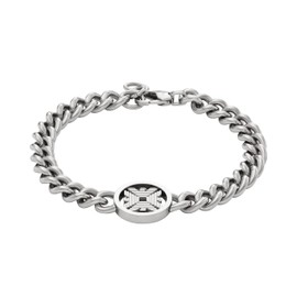 Emporio Armani Men's Silver Stainless Steel Chain Bracelet (Model: EGS3041040)