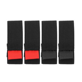 ECSiNG Pack of 4 Fishing Reels Protective Belts Elastic Fishing Reel Straps with Wheels Wear-Resistant Fishing Equipment Protective Accessories Size M