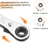 sourcing map Double Box End Reversible Ratcheting Wrench 1/4" x