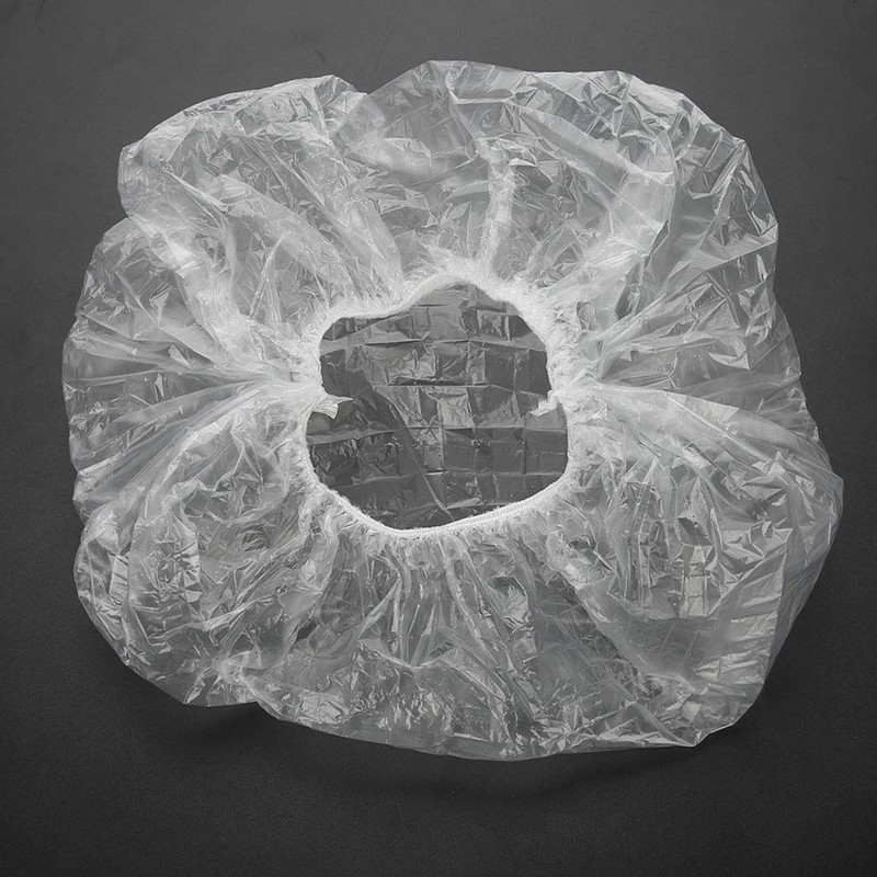 Cofias Desechable,100 PCS Tapa de ducha plástica desechables gorra de