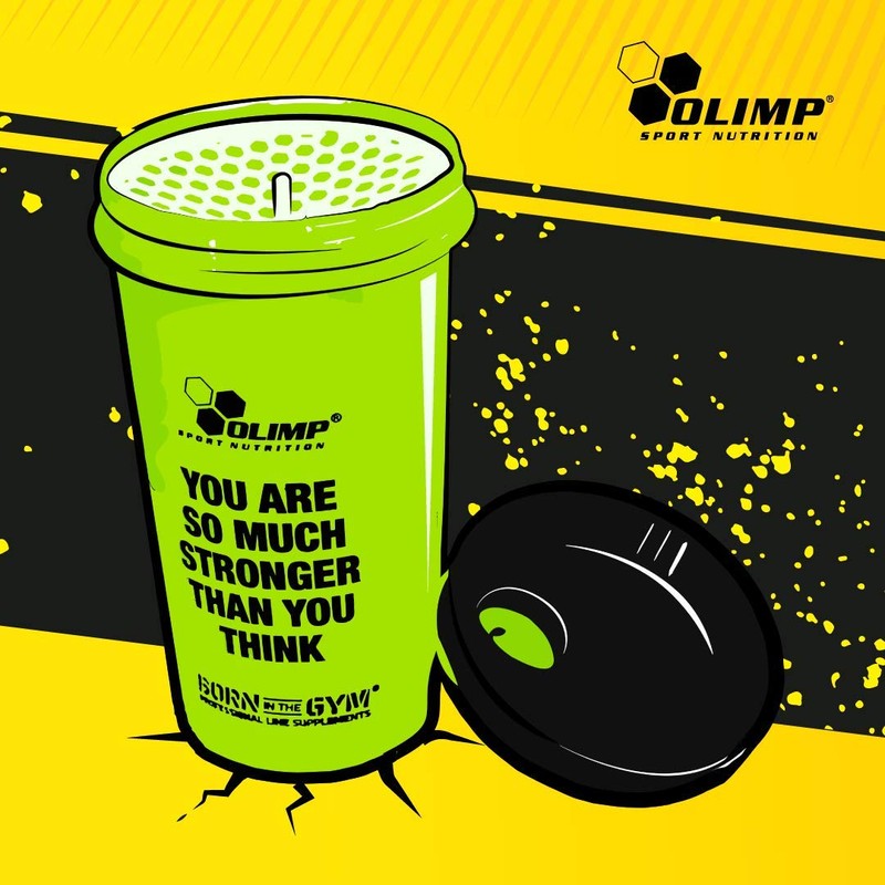 OLIMP SPORT NUTRITION OLIMP Shaker, Neon Yellow, 23.7 fl oz