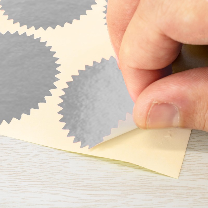 MaxMark 1.75" Self Adhesive Glossy Silver Seal Labels for Certificates,