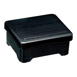 J-kitchens Unaju Heavy Box, Heat Resistant Wood Grain Bowl, Black Vermilion, Eel, Made in Japan