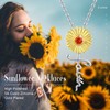 Sunflower Faith Necklace 925 Sterling Silver Cross Christian Religion You