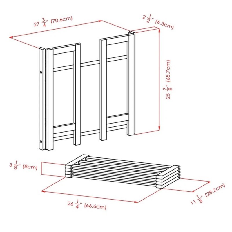 Winsome Clifford 4-Tiers Transitional Solid Wood Shoe Rack in Natural