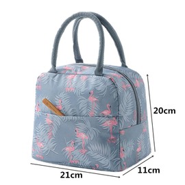 Insulated Lunch Bag, Flamingo Insulated Tote Bag Wide Open Insulated Cooler Bag Water-Resistant Thermal Leak-Proof Lunch Organizer for Adult Kids Outdoor Picnic Work (Flamingo)