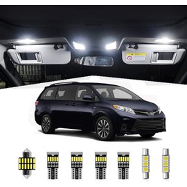 AWALITED 15pcs Sienna Interior LED Lights Kit Super Bright LED Map Dome Light Bulbs Replacement for 2011 2012 2013 2014 2015 2016 2017 2018 2019 2020 2021 Toyota Sienna all models