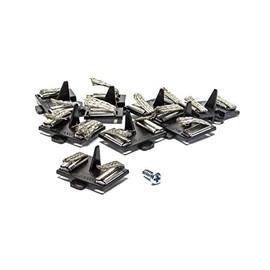 Micro Scalextric Spare Guide Blacks - Pack of 8 Guide Blades with Screws - Compatible with 9v Micro Scalextric Track System 2019+, Micro Scalextric Accessories