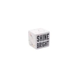 CGB Giftware | Cube Shine Bright Star Design Light Pull | ’Shine Bright’ Slogan | White Black Gold | Cord Pull for Bathroom Lighting Blinds Curtains Ceilings Fans | Drawer Pull Collection | GB06421