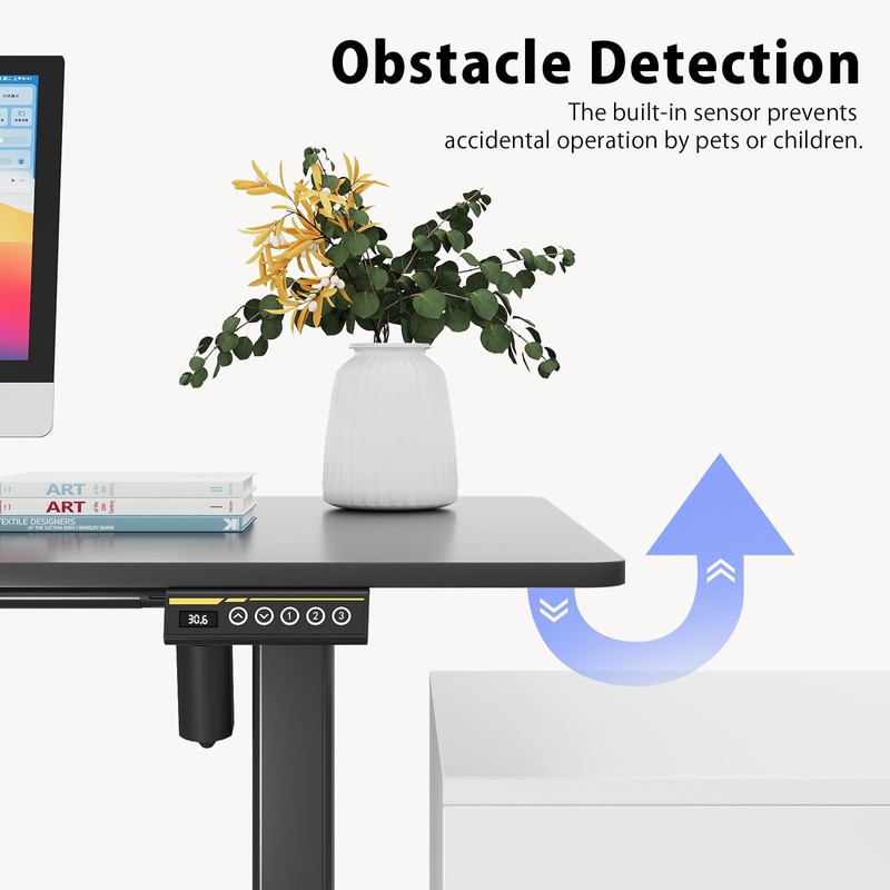 Gamork Electric Standing Desk Frame Height and Length Adjustable Legs