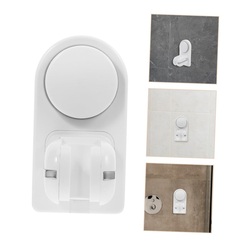 Operitacx Adjustable Wall Mounted Suction Shower Head Bracket Punch Base