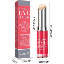 Barra de crema antiedad para el contorno de los ojos con retinol, Barra de crema para el contorno de los ojos con retinol y retinal contra las arrugas, las ojeras y las bolsas; iluminadora, 3 g