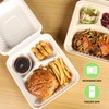 Recqianweilin To Go Food Containers,Disposable Food Containers with Lids,Sugarcane Fiber