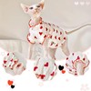 QBLEEV Sphynx Cat Clothes, Cute Heart Pattern Cat Shirts for