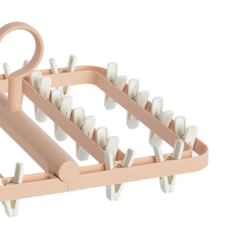 Drying Rack Foldable Matrix Hanging Point 24 Clips Household Drying